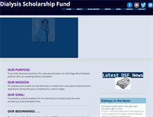 Tablet Screenshot of dialysisscholarshipfund.org